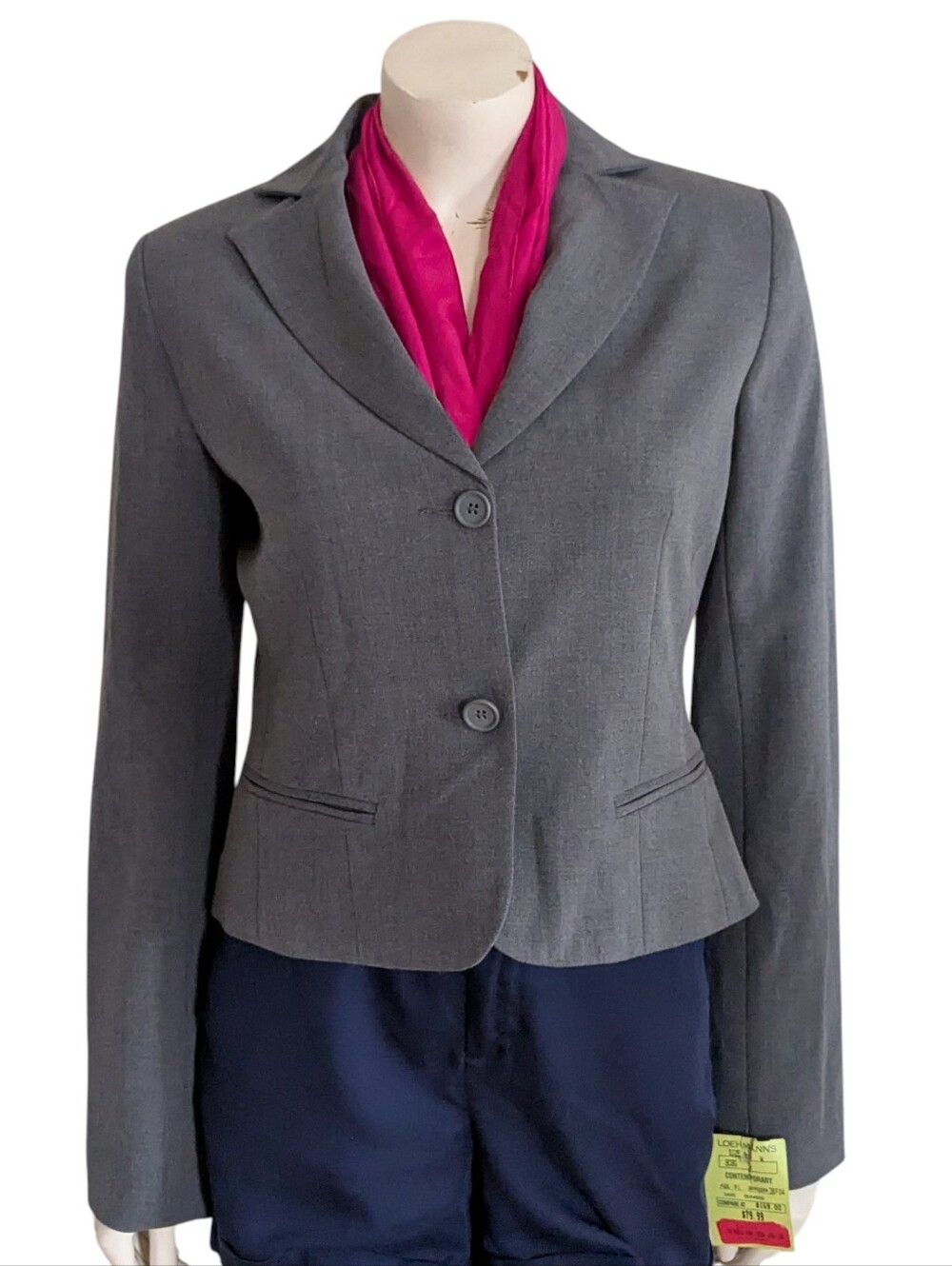 BCBG Grey Blazer Size 4